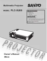 Preview for 2 page of Sanyo PLC-XU88W Owner'S Manual