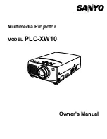 Sanyo PLC-XW10 Owner'S Manual предпросмотр