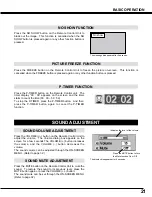 Preview for 21 page of Sanyo PLC-XW15 Owner'S Manual