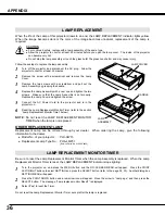 Preview for 36 page of Sanyo PLC-XW15 Owner'S Manual