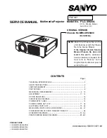 Sanyo PLC-XW20A Service Manual preview