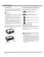 Preview for 6 page of Sanyo PLC-XW300 Owner'S Manual