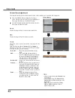 Preview for 42 page of Sanyo PLC-XW300 Owner'S Manual