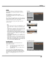 Preview for 47 page of Sanyo PLC-XW300 Owner'S Manual