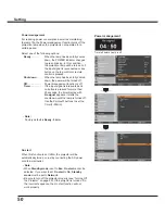 Preview for 50 page of Sanyo PLC-XW300 Owner'S Manual