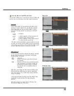 Preview for 53 page of Sanyo PLC-XW300 Owner'S Manual