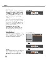 Preview for 54 page of Sanyo PLC-XW300 Owner'S Manual