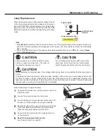 Preview for 61 page of Sanyo PLC-XW300 Owner'S Manual