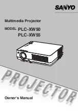 Preview for 1 page of Sanyo PLC-XW50 Owner'S Manual