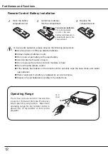 Preview for 12 page of Sanyo PLC-XW50 Owner'S Manual