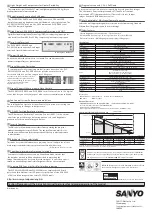 Preview for 2 page of Sanyo PLC-XW50A Specifications