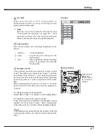 Предварительный просмотр 47 страницы Sanyo PLC-XW56 Owner'S Manual