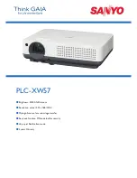 Sanyo PLC-XW57 Brochure & Specs preview
