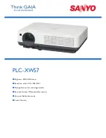 Preview for 1 page of Sanyo PLC-XW57 Brochure & Specs