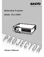 Sanyo PLC-XW57 Owner'S Manual preview