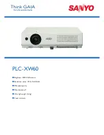 Sanyo PLC-XW60 Technical Specifications preview