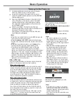 Preview for 23 page of Sanyo PLC-ZM5000 Owner'S Manual