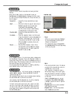 Preview for 43 page of Sanyo PLC-ZM5000 Owner'S Manual