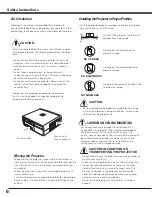 Preview for 6 page of Sanyo PLV-1080HD - High Definition 1080p LCD Home Theater Projector Owner'S Manual