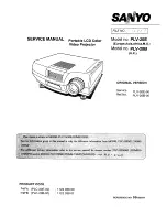 Предварительный просмотр 1 страницы Sanyo PLV-20B Service Manual