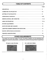 Preview for 4 page of Sanyo PLV-20N Owner'S Manual