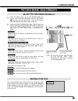 Preview for 25 page of Sanyo PLV-30 Owner'S Manual