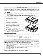 Preview for 35 page of Sanyo PLV-30 Owner'S Manual