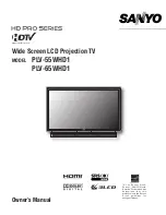 Sanyo PLV-55WHD1 Owner'S Manual preview
