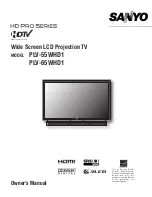 Предварительный просмотр 1 страницы Sanyo PLV-55WHD1 Owner'S Manual