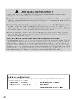 Предварительный просмотр 32 страницы Sanyo PLV-55WHD1 Owner'S Manual