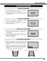 Preview for 21 page of Sanyo PLV-60 Owner'S Manual