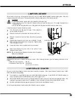 Preview for 39 page of Sanyo PLV-60 Owner'S Manual