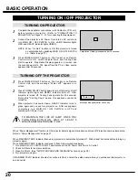 Preview for 20 page of Sanyo PLV-60HT Owner'S Manual