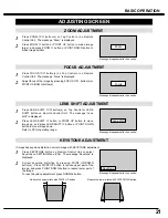 Preview for 21 page of Sanyo PLV-60HT Owner'S Manual