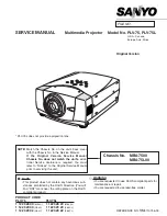 Sanyo PLV-75 Series Service Manual предпросмотр