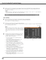 Preview for 70 page of Sanyo PLV-HF10000L Owner'S Manual