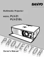 Sanyo PLV-Z1 Owner'S Manual preview