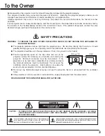 Preview for 3 page of Sanyo PLV-Z1 Owner'S Manual