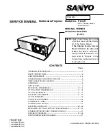 Sanyo PLV-Z1 Service Manual предпросмотр