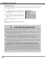 Preview for 46 page of Sanyo PLV-Z2 Owner'S Manual