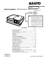 Sanyo PLV-Z2 Service Manual preview