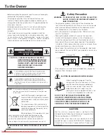 Preview for 4 page of Sanyo PLV-Z2000 Owner'S Manual