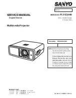 Sanyo PLV-Z2000 Service Manual preview