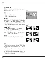 Preview for 42 page of Sanyo PLV-Z3 Owner'S Manual