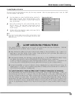 Preview for 51 page of Sanyo PLV-Z3 Owner'S Manual