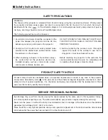 Preview for 3 page of Sanyo PLV-Z4 Service Manual