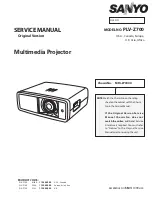 Preview for 1 page of Sanyo PLV-Z700 Service Manual