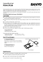 Preview for 1 page of Sanyo POA-CFC20 Owner'S Manual