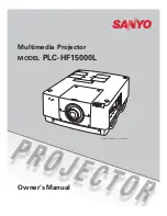 Sanyo QuaDrive PLC-HF15000L Owner'S Manual preview