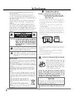 Preview for 4 page of Sanyo QuaDrive PLC-HF15000L Owner'S Manual